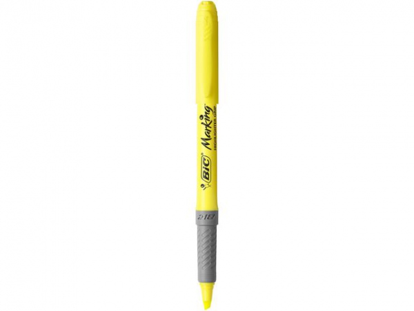 Tekstmarker Bic Highlighter Grip Gul (12 stk)