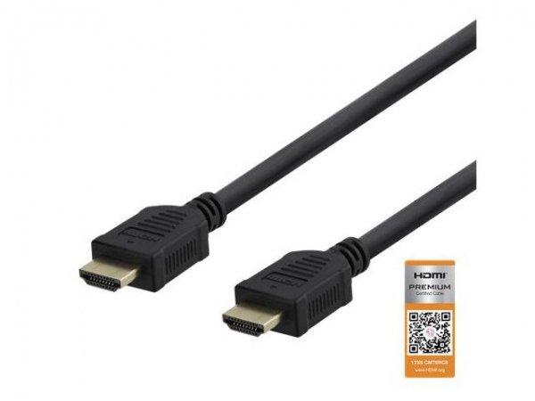 Kabel Deltaco Hdmi M/M 4K 3M Sort