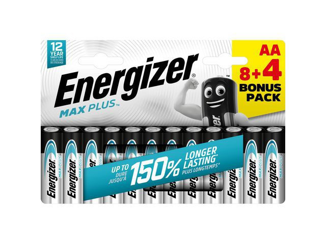 BildeBatteri Energizer Max Plus Aa (12 stk)