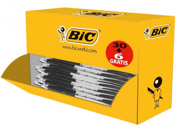 Kulepenn Bic Atlantis Classic M Sort (36 stk/pk, 15 pakker)