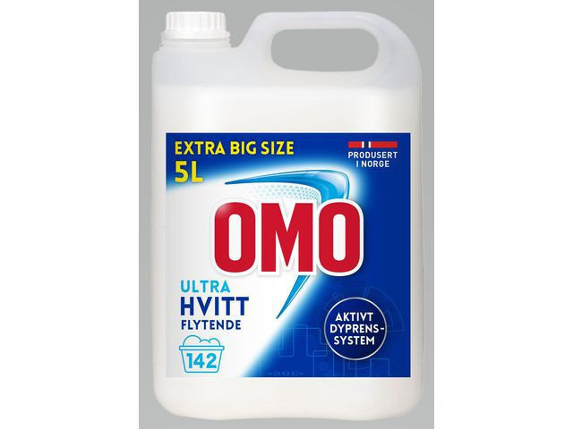 BildeTøyvask Omo Ultra Hvitt Flytende 5L