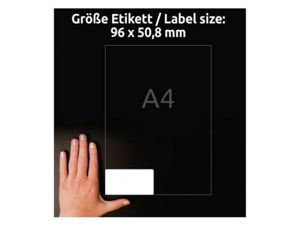 Etikett Avery Avtagbar 96X50,8 (240 stk)