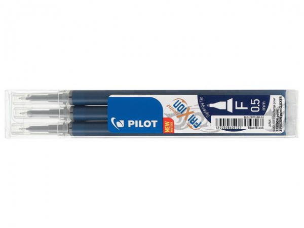 Refill Pilot Frixion Point 05 Blåsort (3 stk)