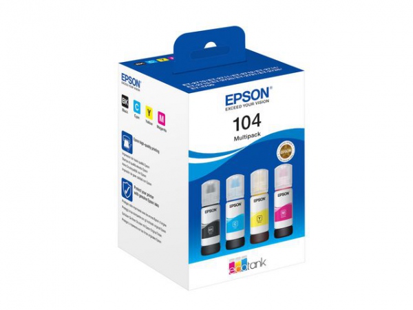 Blekk Epson 104 C13T00P640 Cmyk (4 stk)