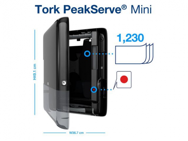 Dispenser Tork Peakserve Mini H5 Sort