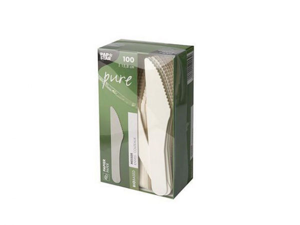 Kniv Pure Papp 15,8Cm Hvit (100 stk/pk, 10 pakker)