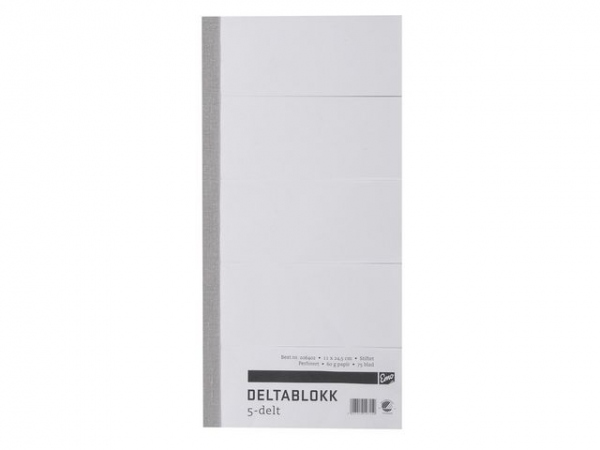 Deltablokk Emo 24,5X11Cm 60G 75Bl 5-Delt (10 stk)