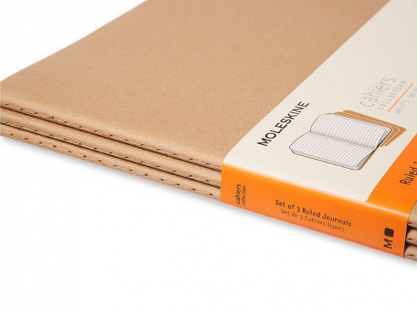 Notatbok Moleskine Xxl Linj Kraft (3 stk)