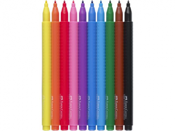 Tusj Faber Castell Grip Ass Farger (10 stk)