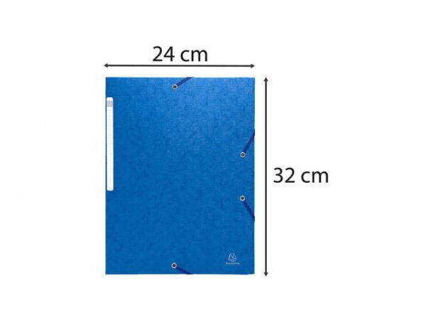 Strikkmappe Exacompta A4 3Klaff 425G Blå