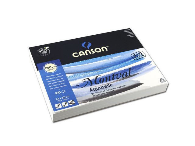 BildeAkvarellpapir Canson 200G 24X32Cm (100 stk)