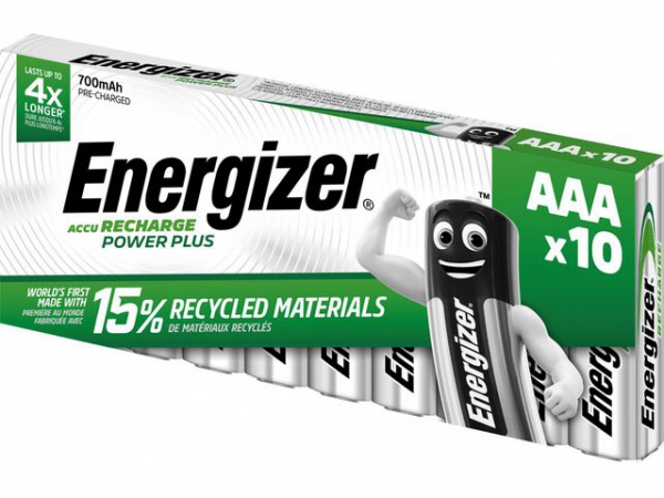 Batteri Energizer Recharge Aaa/Nh12 (10 stk)