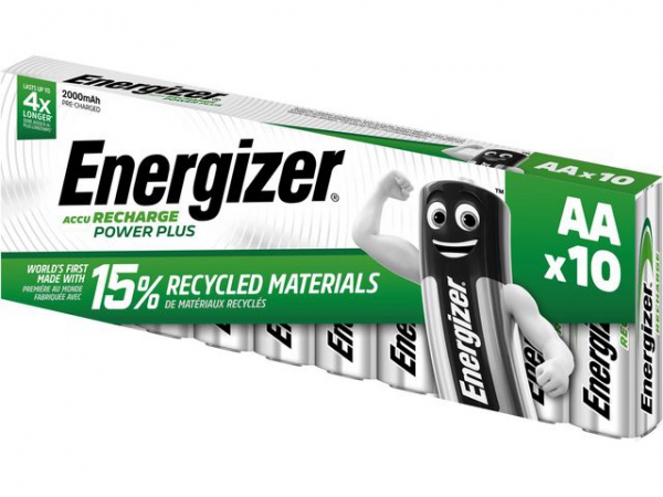 Batteri Energizer Recharge Aa/Nh15 (10 stk)