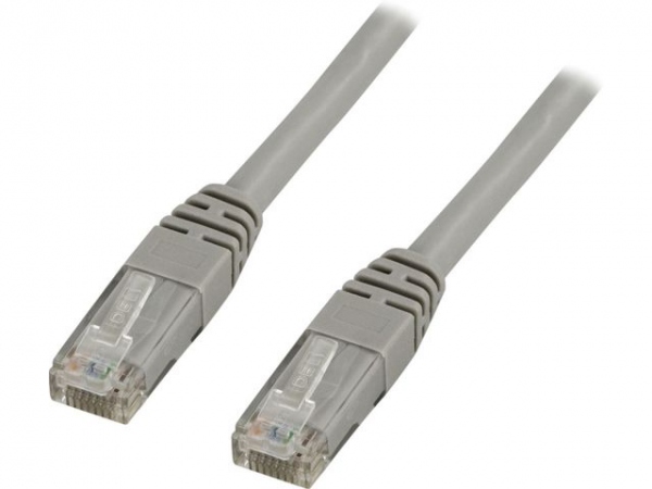 Kabel Deltaco Nettverk Cat6 10M Grå