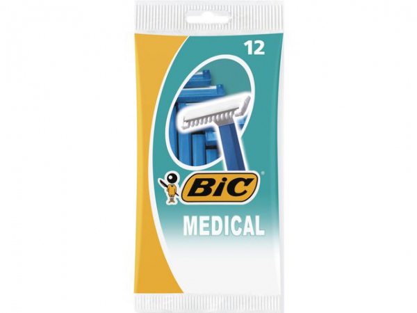 Barberhøvel Bic Medical 1-Blad (12 stk)