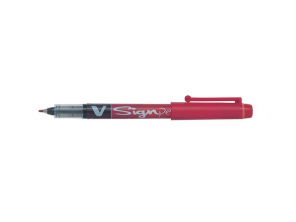 Fiberpenn Pilot V-Signpen 0,6 Rød (12 stk)