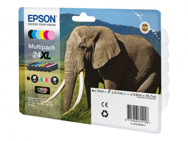 Blekk Epson T2438 C13T24384011 Xl (6 stk)