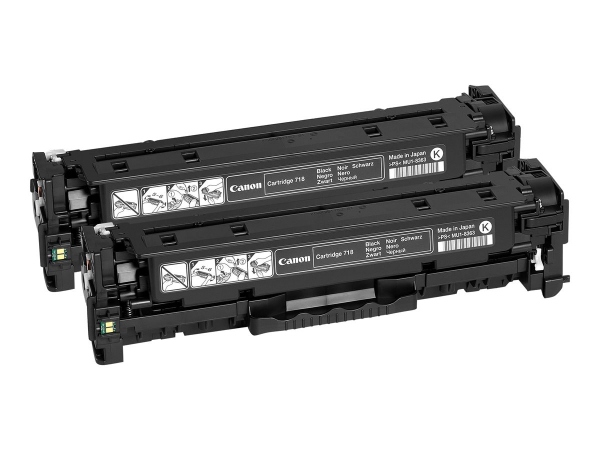 Toner Canon 718Bk 3.4K Sort (2 stk)