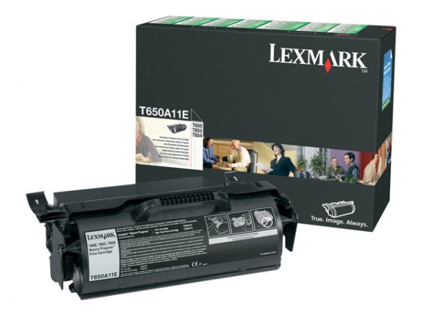 Toner Lexmark T650A11E 7K Sort