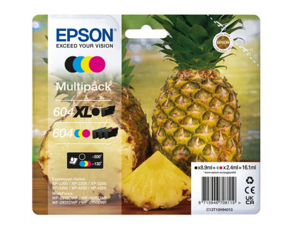 T604 Multipack 4-colours Ink XL Black/Std. CMY