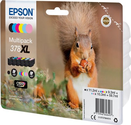 EPSON 378XL Mpack Ink (With Security)