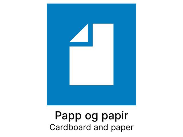 BildeKildesorteringsetikett Papp/Papir N/E A5