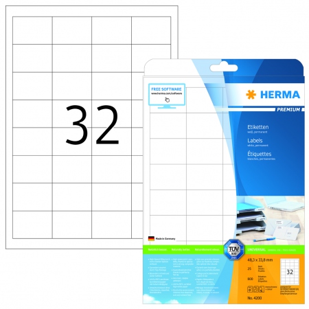 Etikett HERMA Premium A4 48,3x33,8 (25)