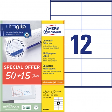 Avery 6175-65 ILC labels 105x48mm Promotion (780)