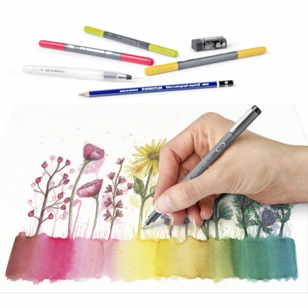 Tegnesett Staedtler Floral Waterc. (12 stk)