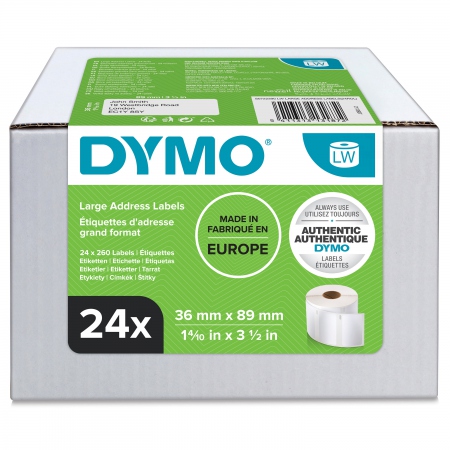 Etikett Dymo Adresse 36X89Mm 260St (24 stk)