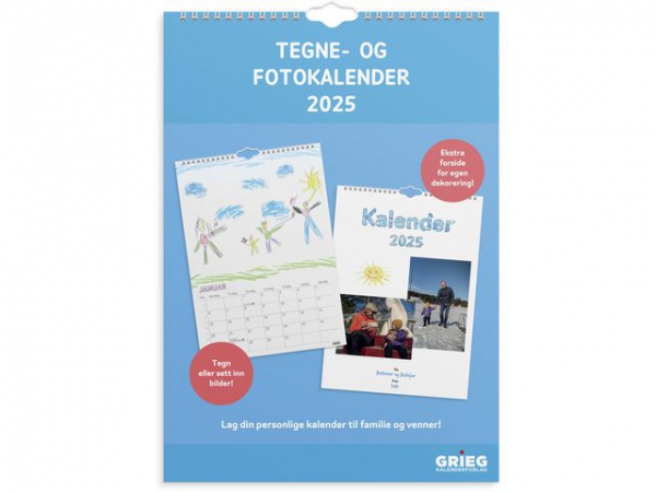 Tegne/Fotokalender Grieg 2025