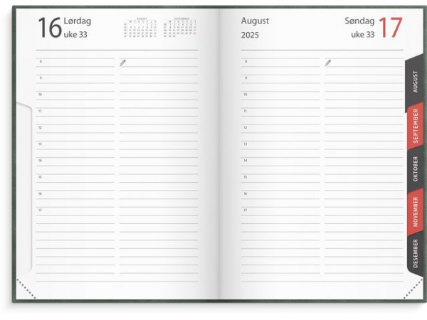 Dagbok Grieg Libra Colore 2025 Grønn
