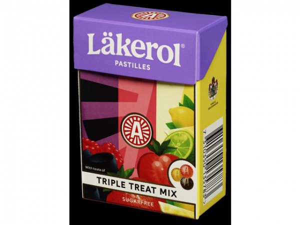 Pastiller Läkerol Triple Treat Mix 75G (12 stk)