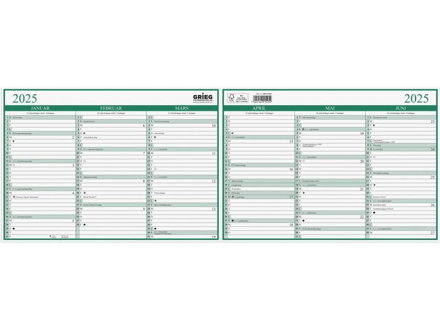 BildePlatekalender Grieg A4 2025 Dobbel