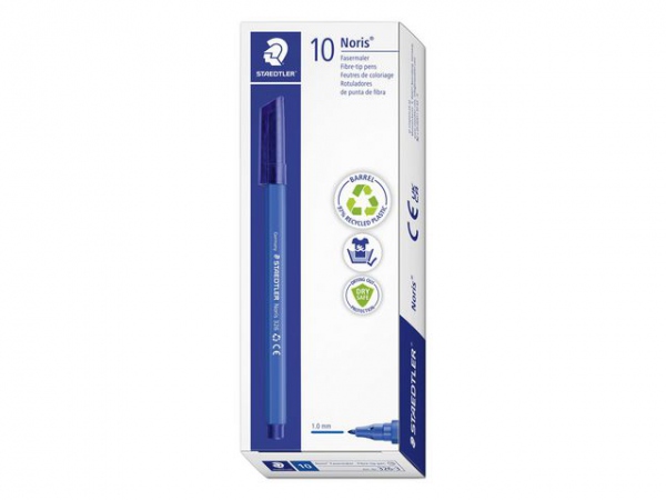 Fiberpenn Staedtler Noris 326 1,0Mm Blå (10 stk)