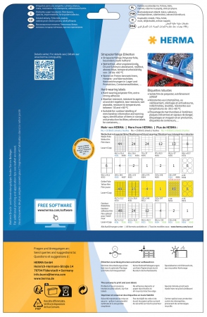 HERMA Etiketter Hard-wearing Folie 37x13mm hvit (25)