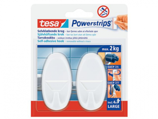 Krok Tesa Powerstrip Oval 2Kg (2 stk)