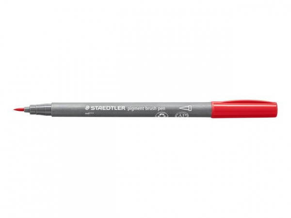 Fiberpenn Staedtler Brush Rød