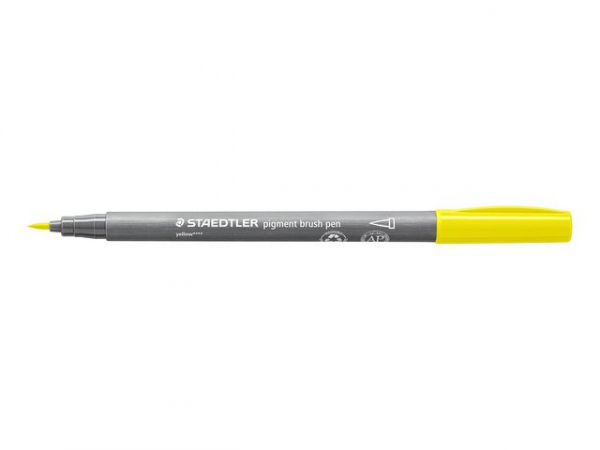 Fiberpenn Staedtler Brush Gul