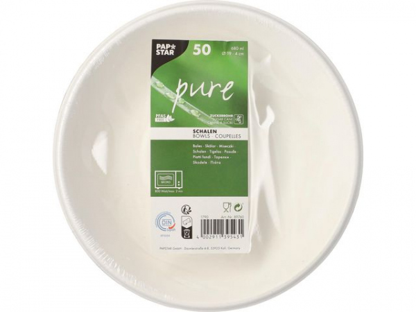 Tallerken Dyp Pure Bagasse 680Ml (50 stk)