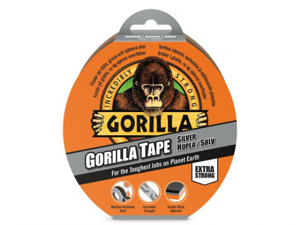 Lerretstape Gorilla Sølv 32M