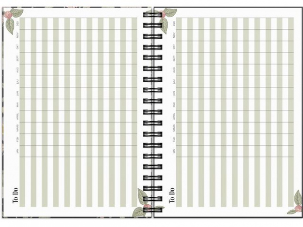 Ukekalender Life Planner 2025 Floral A6