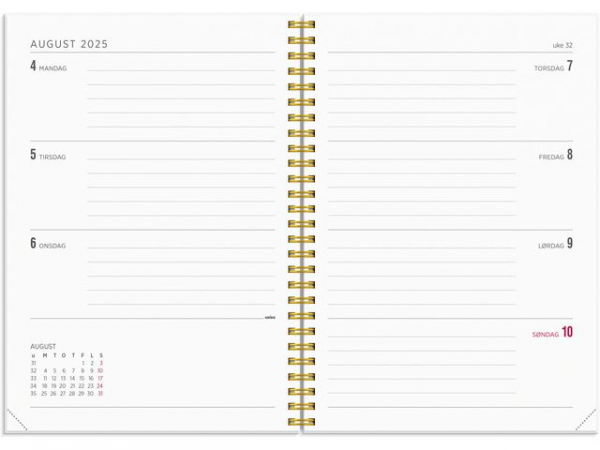 Ukekalender Grieg Multi A5 2025 Hvit