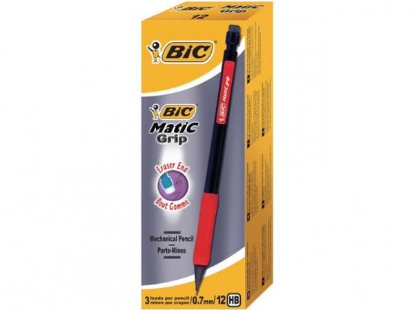 Trykkblyant Bic Matic 0,7 Grip Ass (12 stk/pk, 80 pakker)