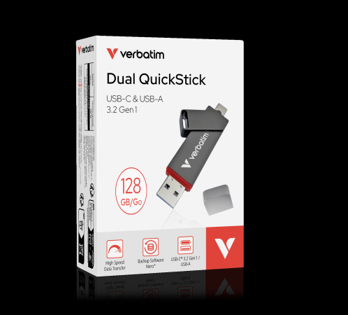 VERBATIM USB-A/C 3.2 Gen1 128GB Dual QuickStick