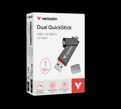 VERBATIM USB-A/C 3.2 Gen1 1TB Dual QuickStick