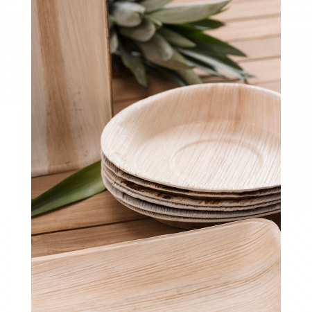 MAKU Palm Leaf Plate Round 20 cm 10Pcs