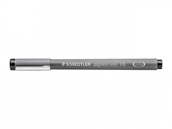 Fiberpenn Staedtler 0,8Mm Sort (10 stk)