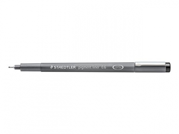 Fiberpenn Staedtler 0,6Mm Sort (10 stk)