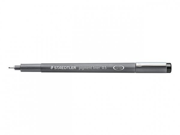 Fiberpenn Staedtler 0,5Mm Sort (10 stk)